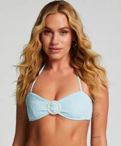 Crinkle Bandeau Bikini Top