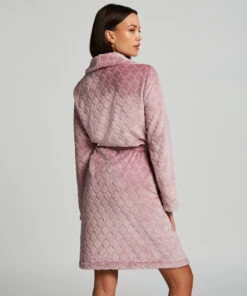 Short Fleece Ribbed Bathrobe 11 Short Fleece Ribbed Bathrobe -Hunkemoller Shop 205054 4
