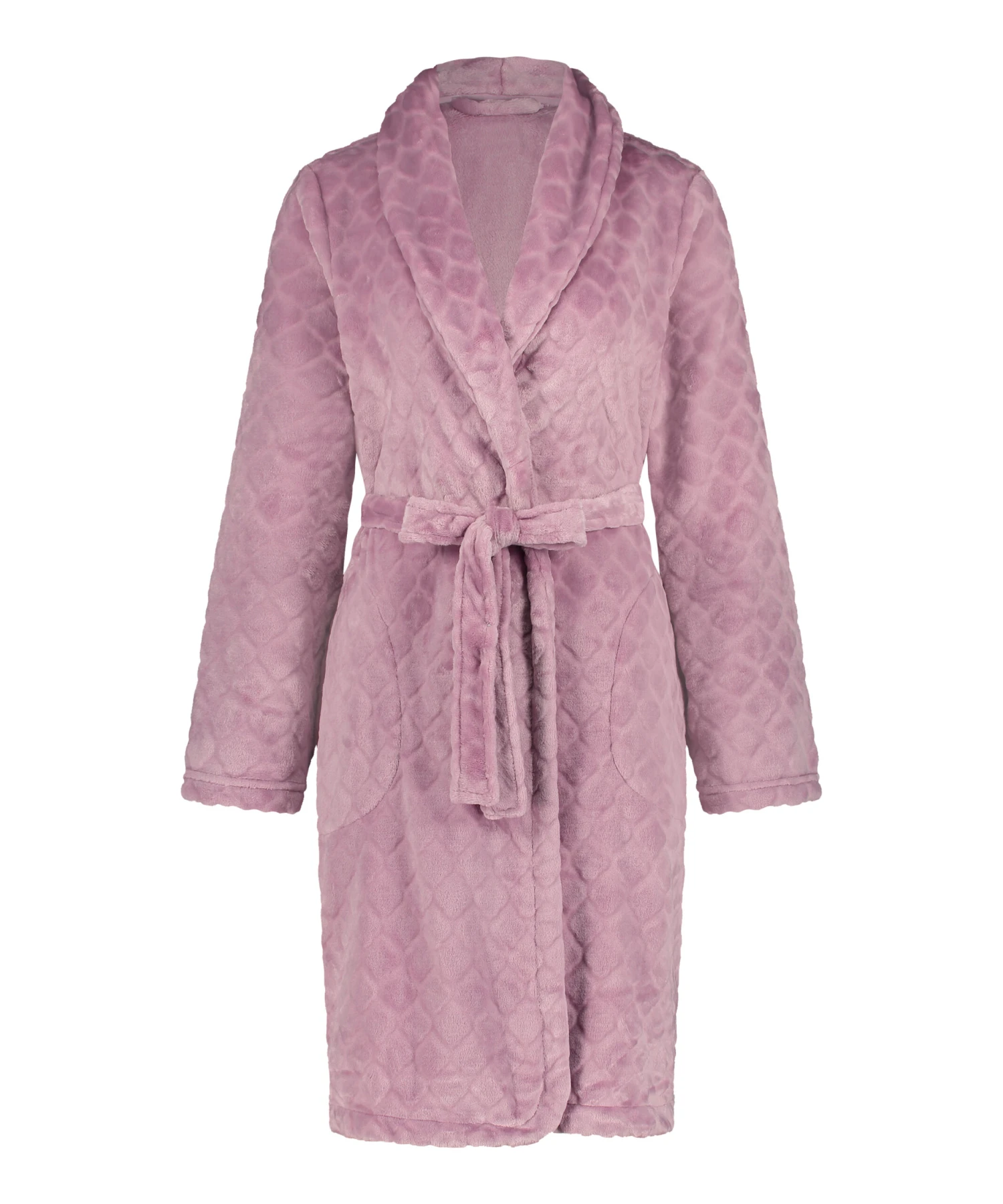 Short Fleece Ribbed Bathrobe 7 Short Fleece Ribbed Bathrobe - Image 5