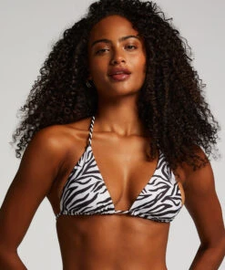 Doha Zebra Triangle Bikini Top
