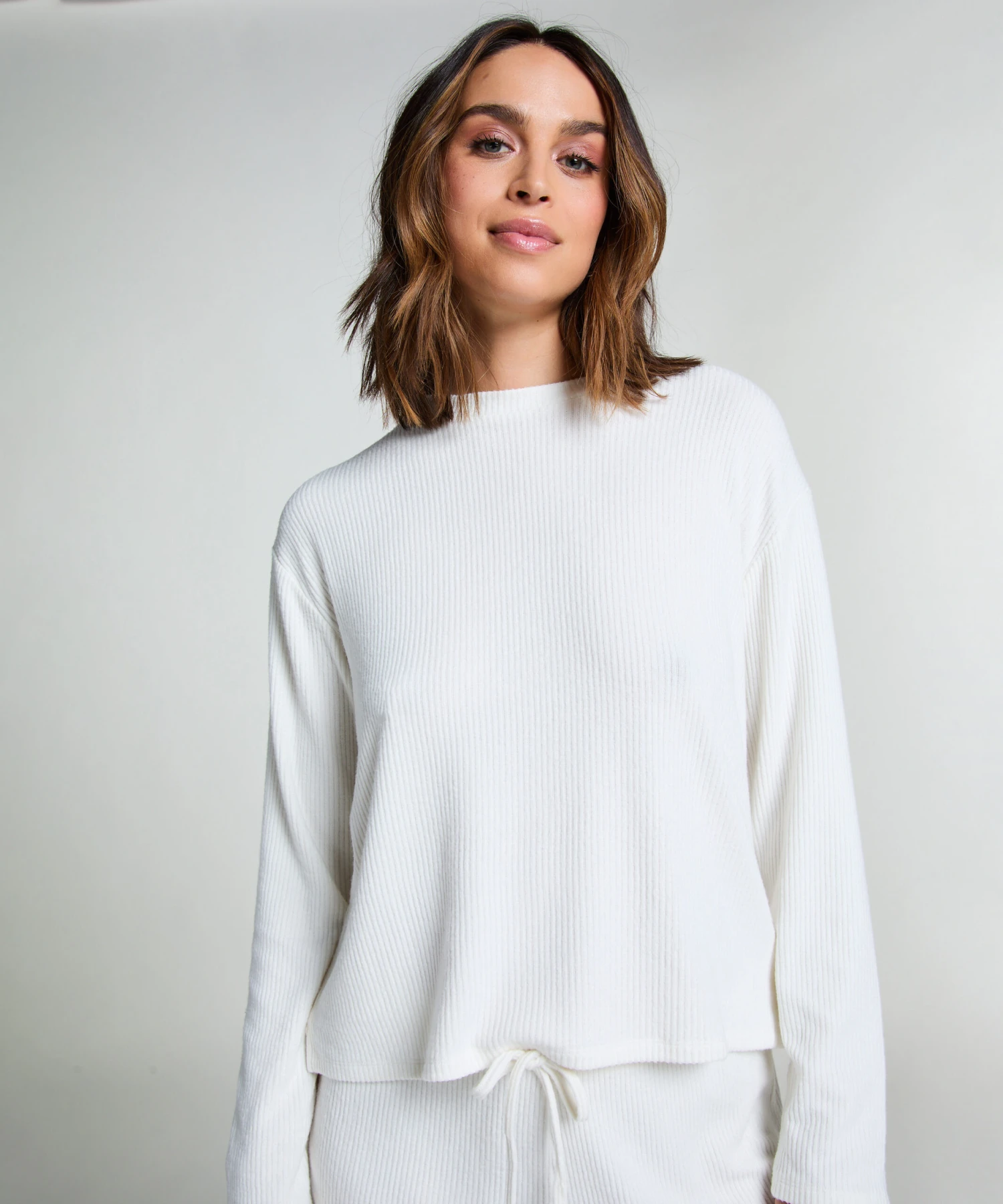 Long-sleeved Knitted Ribbed Pyjama Top 3 Long-sleeved Knitted Ribbed Pyjama Top