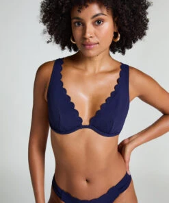 Scallop Non-padded Underwired Bikini Top