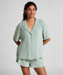 Towel Texture Button-Up Shirt 10 Towel Texture Button-Up Shirt -Hunkemoller Shop 304294 3